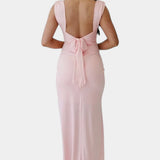 Viveka Vestido con Lazo en la Espalda y Comodidad Elástica