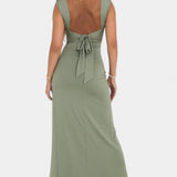 Viveka Vestido con Lazo en la Espalda y Comodidad Elástica