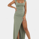 Viveka Vestido con Lazo en la Espalda y Comodidad Elástica